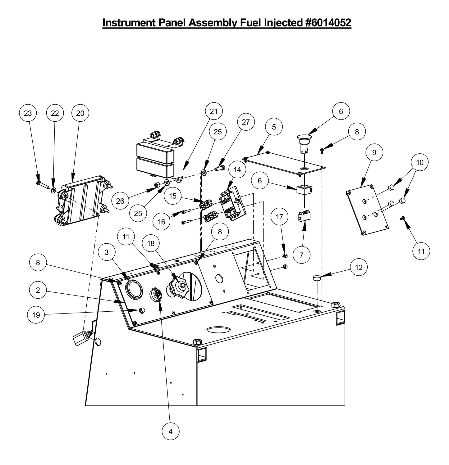 CC3535 FI Instrument Panel (Fuel Injected) Assembly Parts