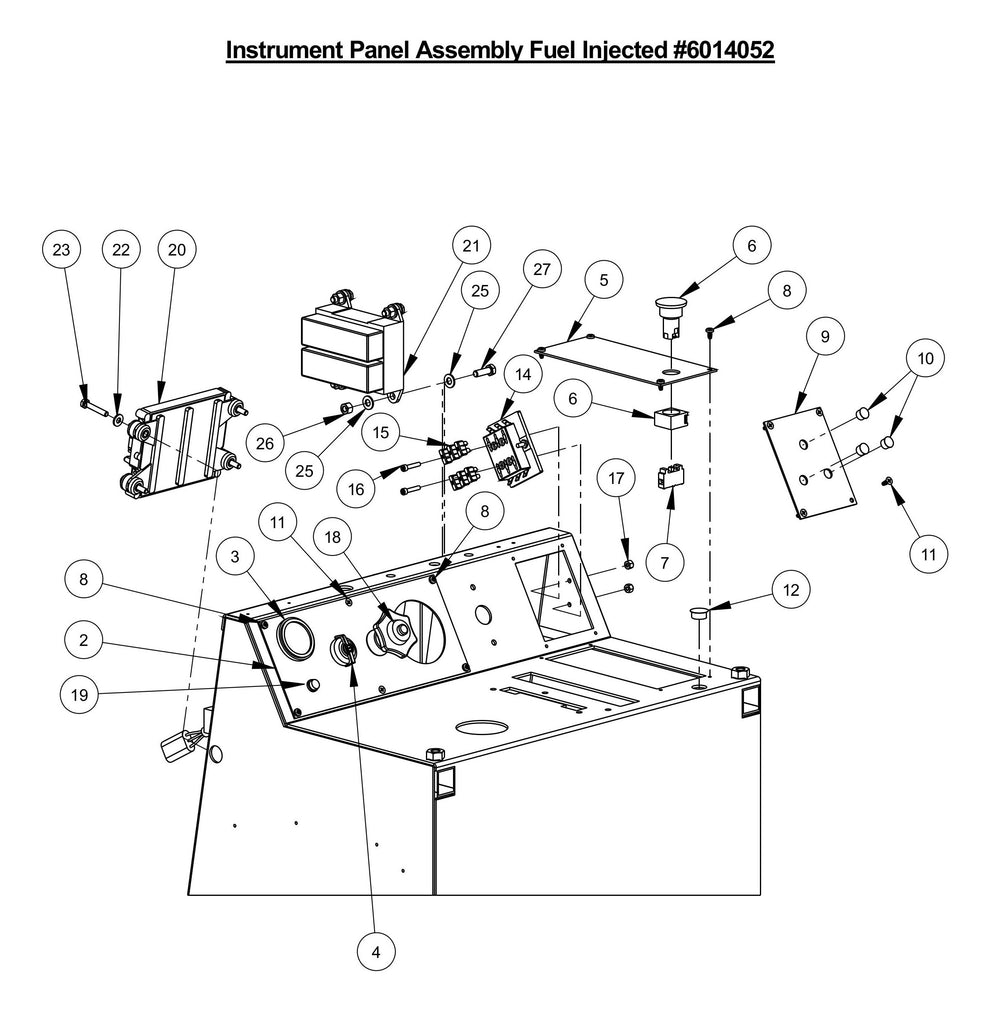 CC3535 FI Instrument Panel (Fuel Injected) Assembly Parts