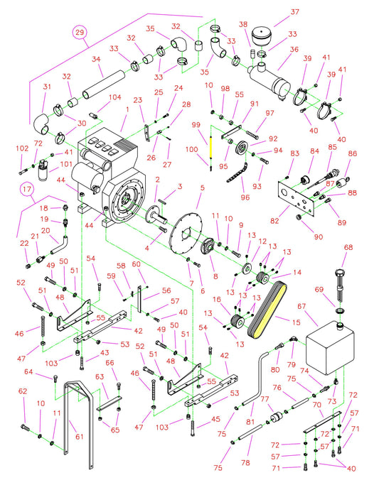 CC3765 Drawing 8 Diesel Engine Group