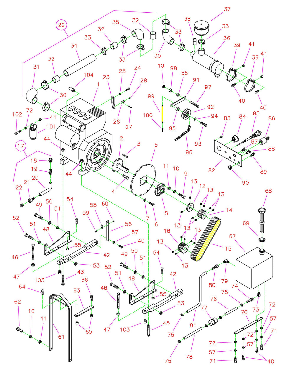 CC3765 Drawing 8 Diesel Engine Group