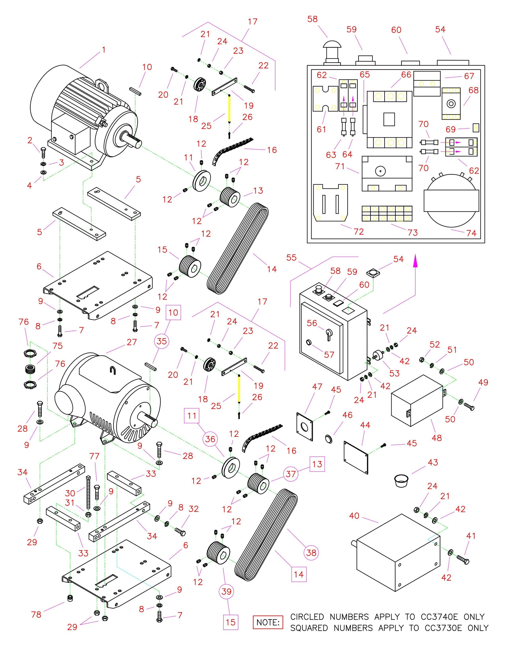 CC3765 Drawing 9 Motor And Starter Group