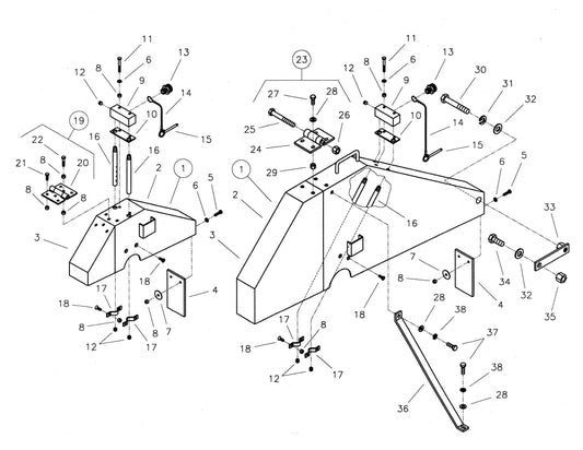 CC6000D Drawing 10 Blade Guard Assembly Parts