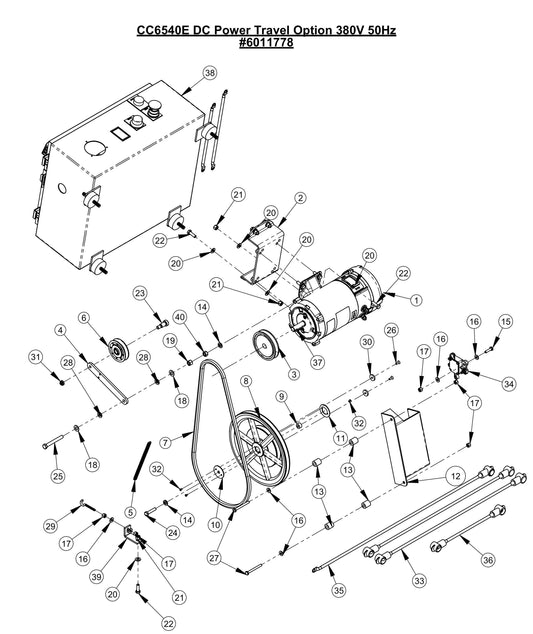 CC6540E DC Power Travel Option 380V 50 Hz Assembly Parts