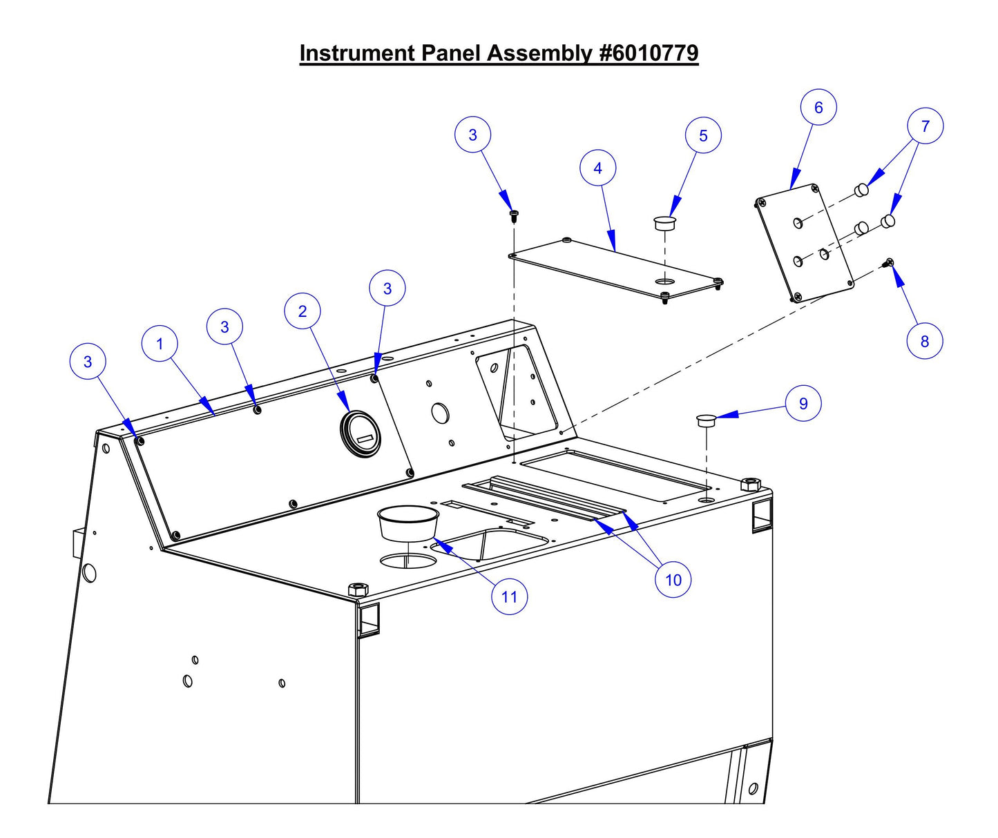 CC6540E Instrument Panel Assembly Parts