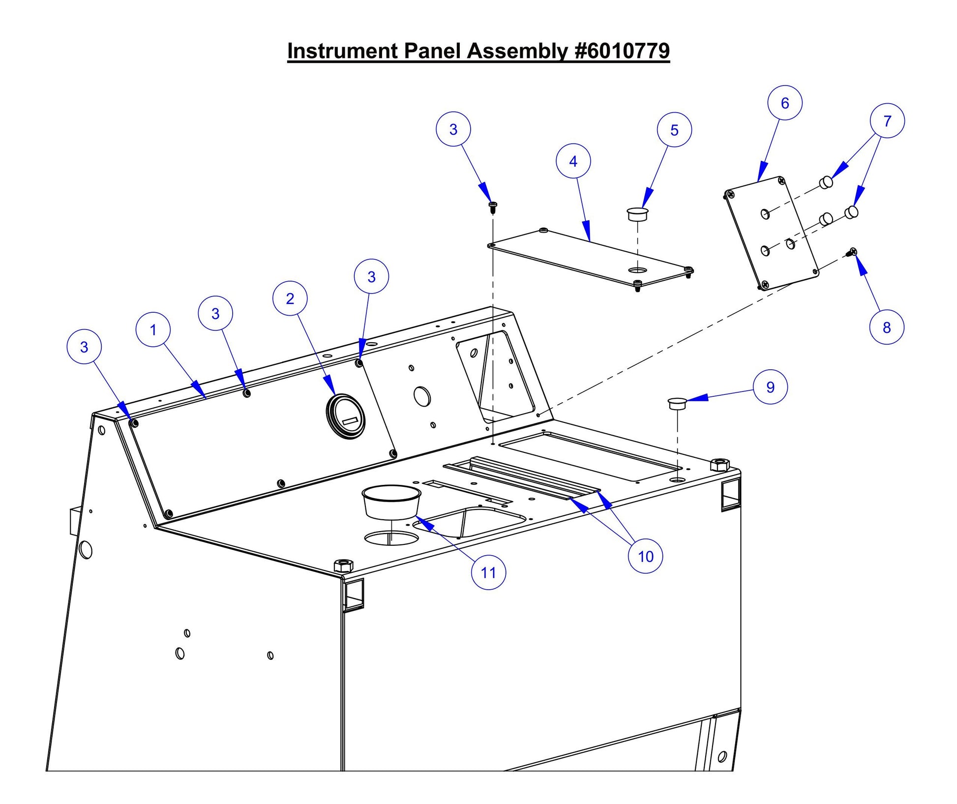 CC6540E Instrument Panel Assembly Parts