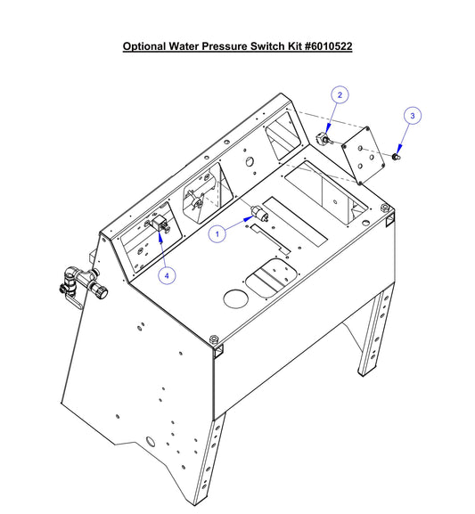 CC6561, CC6561-3, CC6571, CC6571-3 Optional Water Pressure Switch Kit Assembly Parts