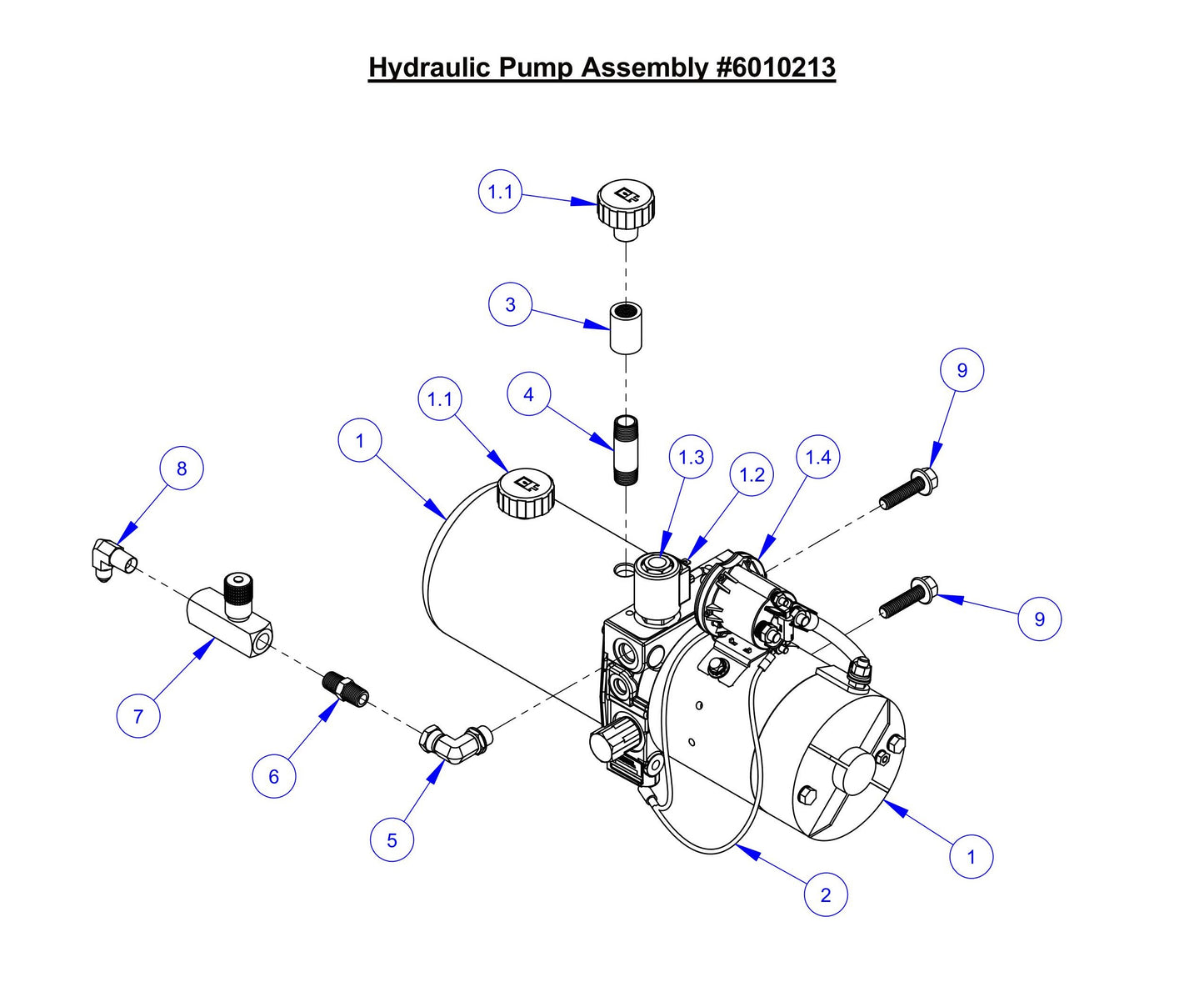 CC6561-3, CC6571, CC6571-3 Hydraulic Pump Assembly Parts