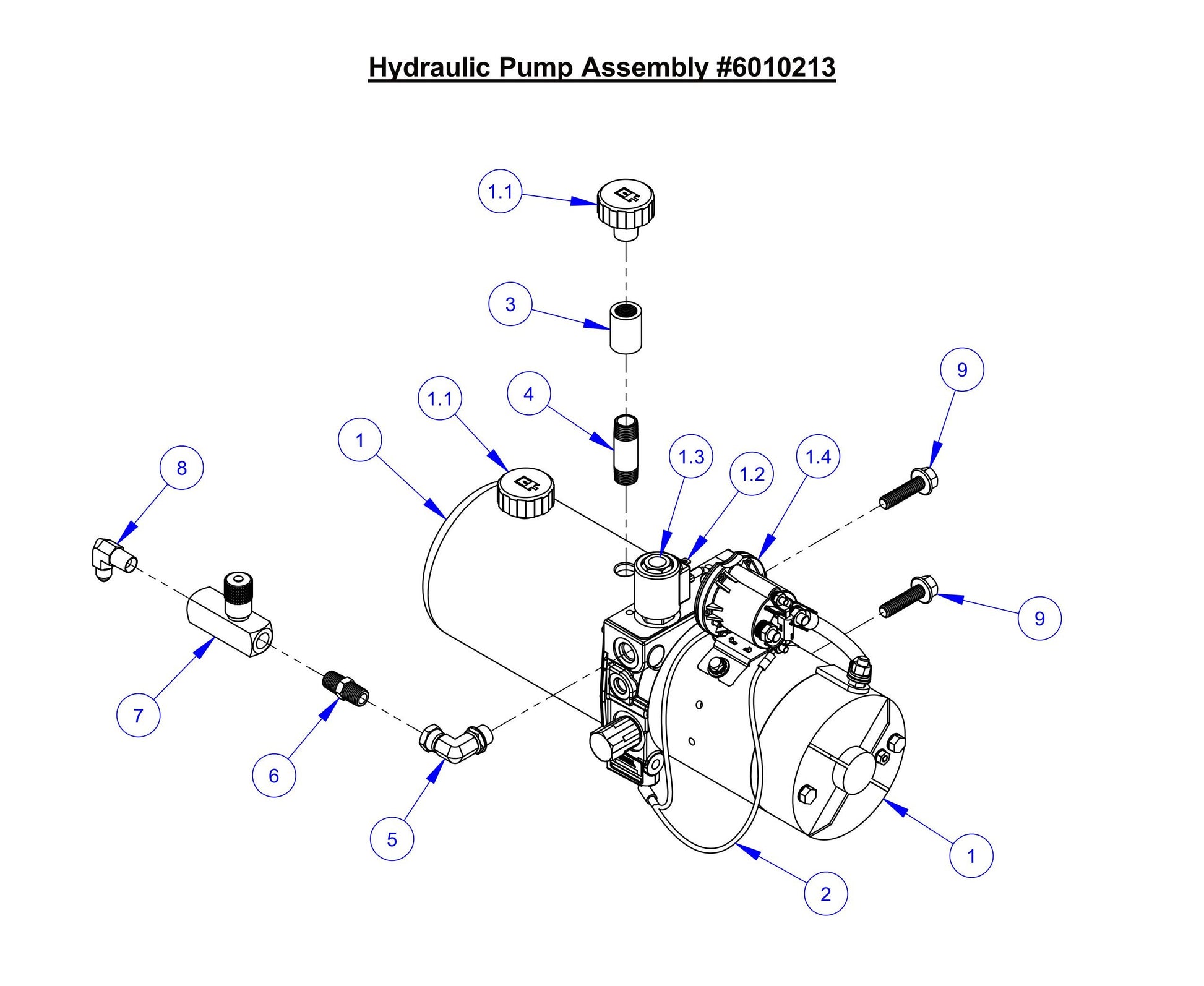 CC6561-3, CC6571, CC6571-3 Hydraulic Pump Assembly Parts