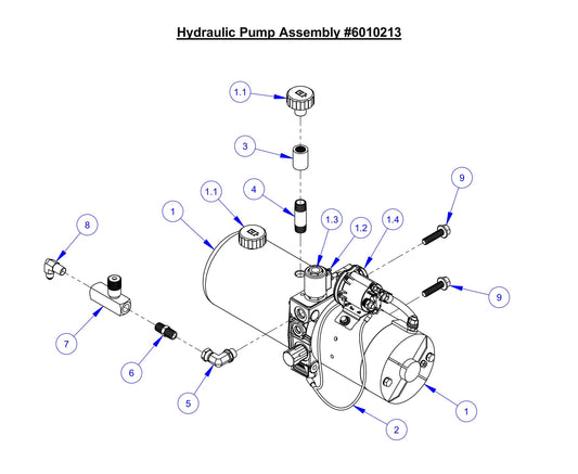 CC6561-3, CC6571, CC6571-3 Hydraulic Pump Assembly Parts