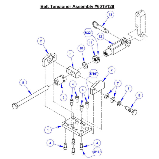 CC6561-3, CC6571-3 Belt Tensioner Assembly Parts
