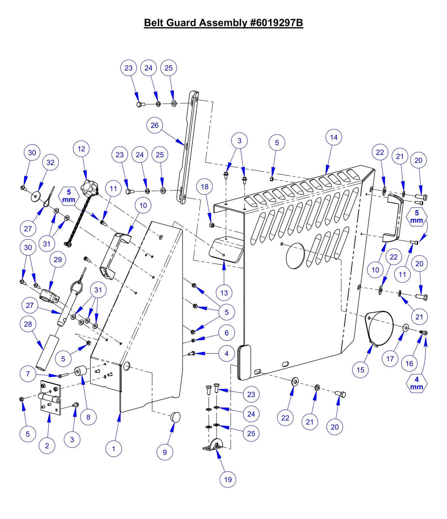 CC6571-3 Belt Guard Assembly Parts
