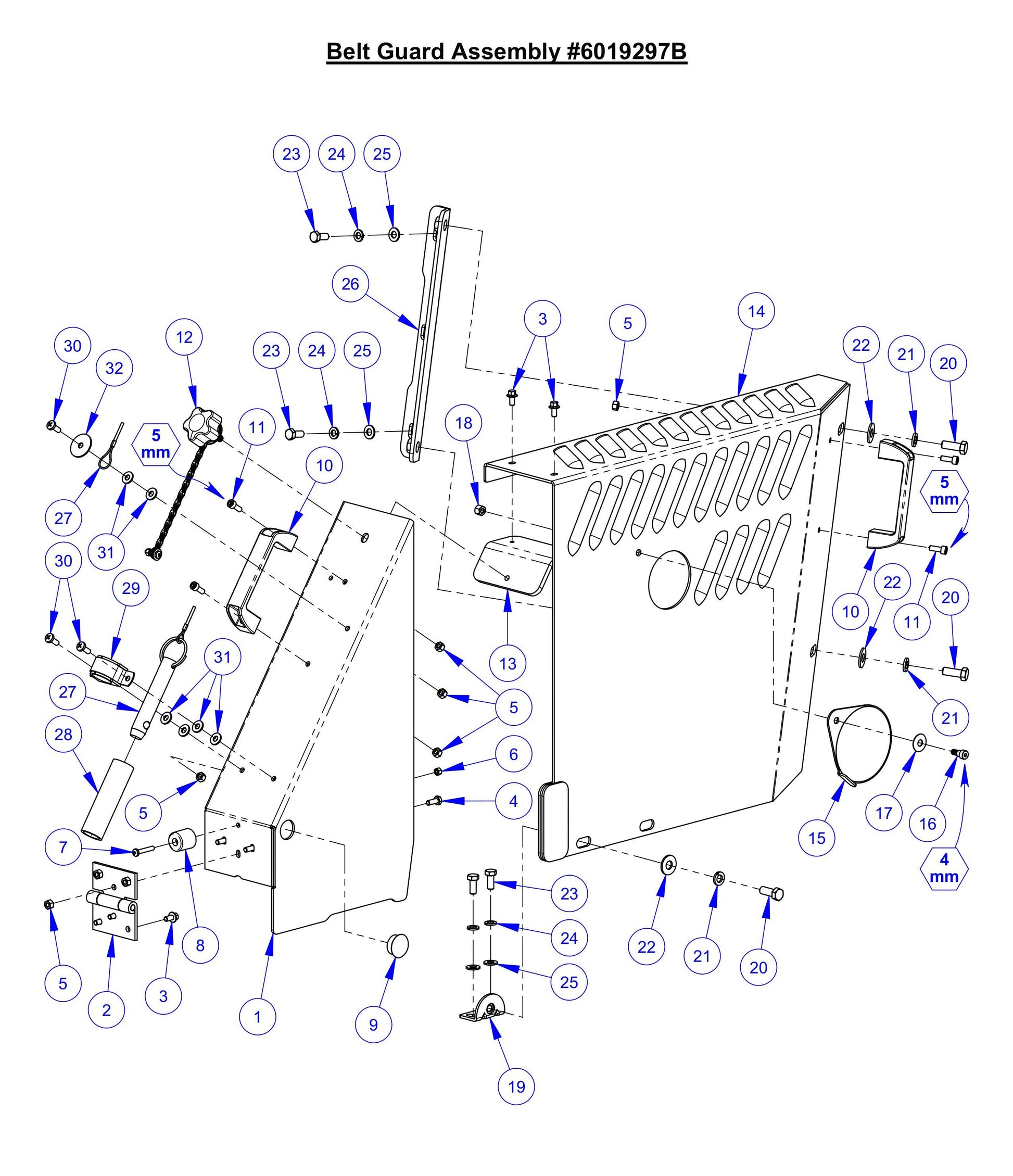 CC6571-3 Belt Guard Assembly Parts