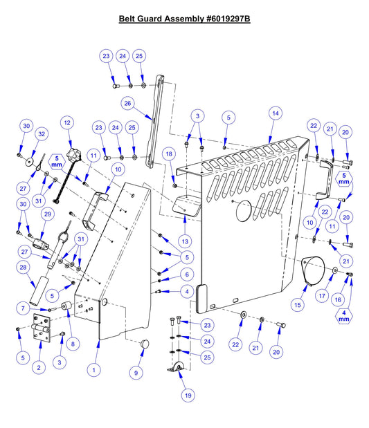 CC6571-3 Belt Guard Assembly Parts