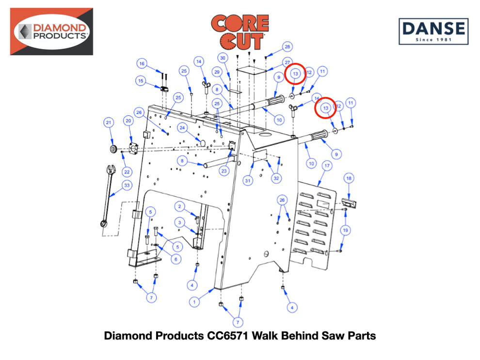Washer 2900083 fits Core Cut CC6571 Walk Behind Saw by Diamond Products