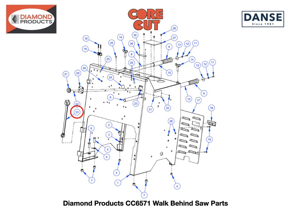 Wrench 15/16��� 2503704 fits Core Cut CC6571 Walk Behind Saw by Diamond Products