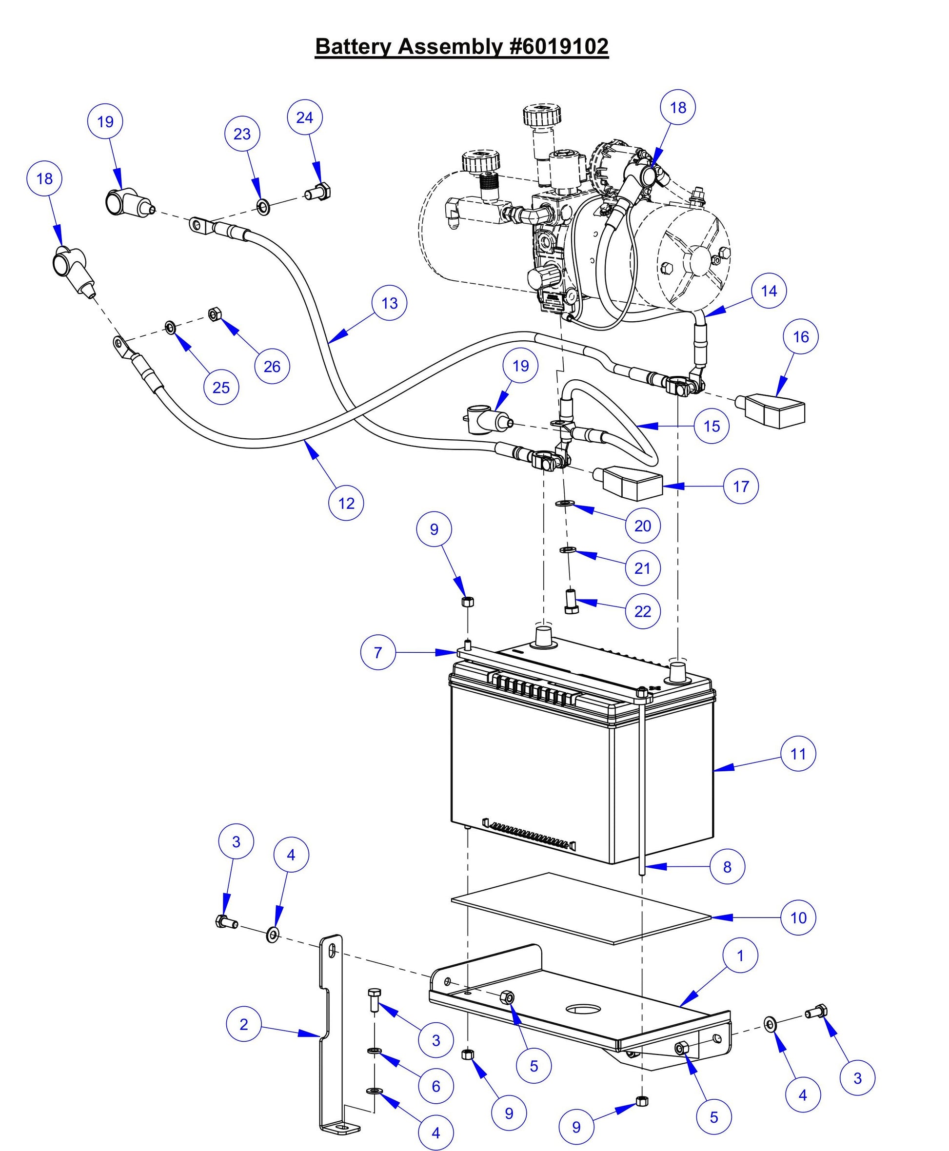 CC6571 Battery Assembly Parts
