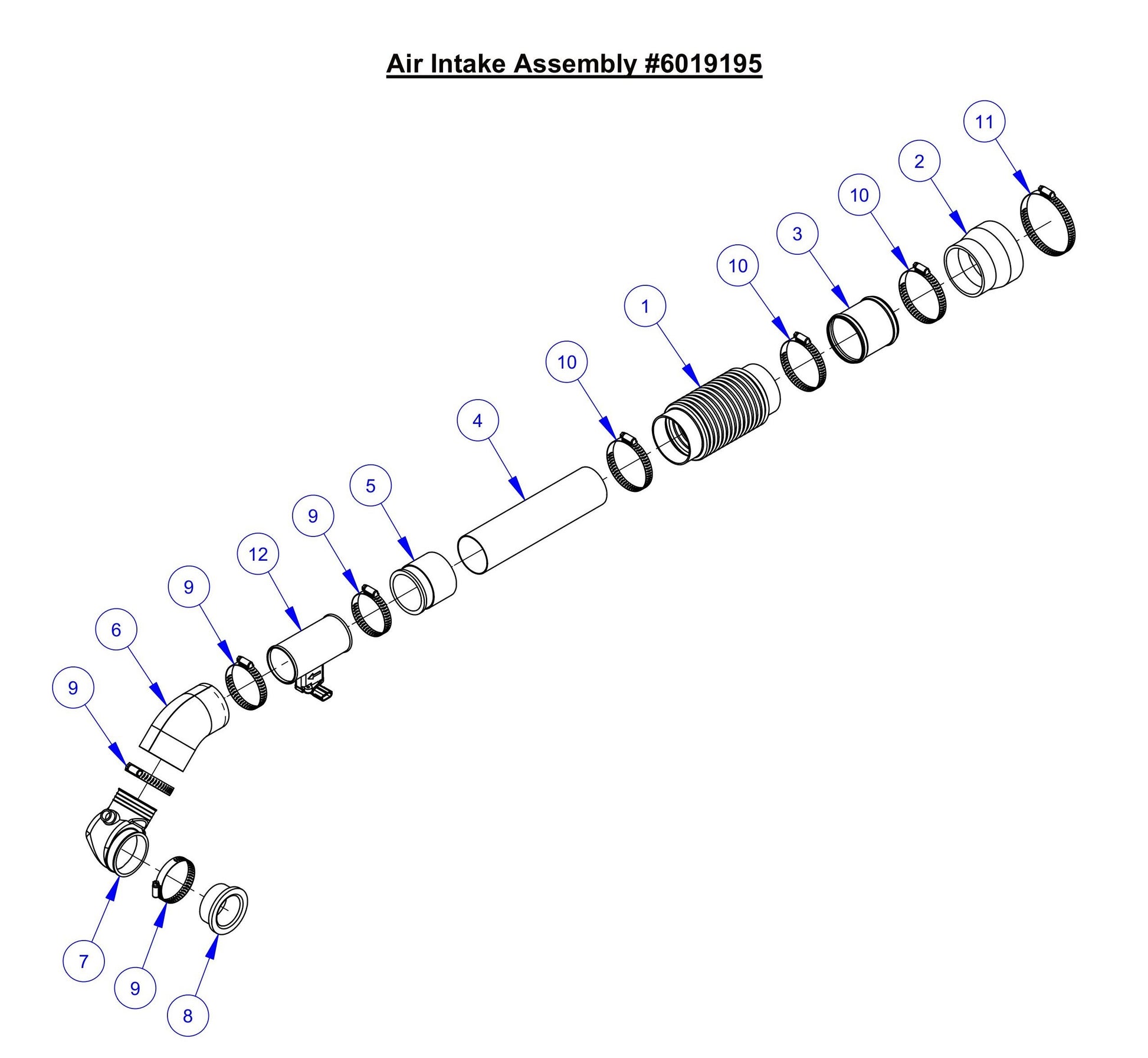 CC6571, CC6571-3 Air Intake Assembly Parts