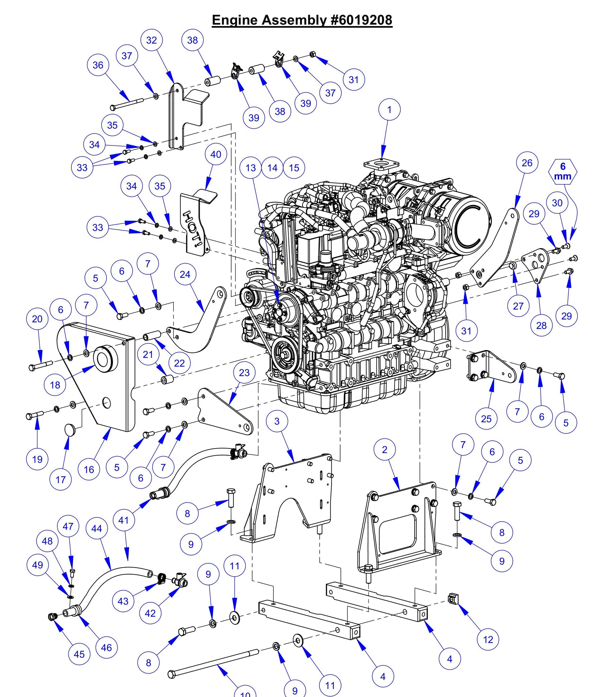 CC6571 Engine Assembly Parts