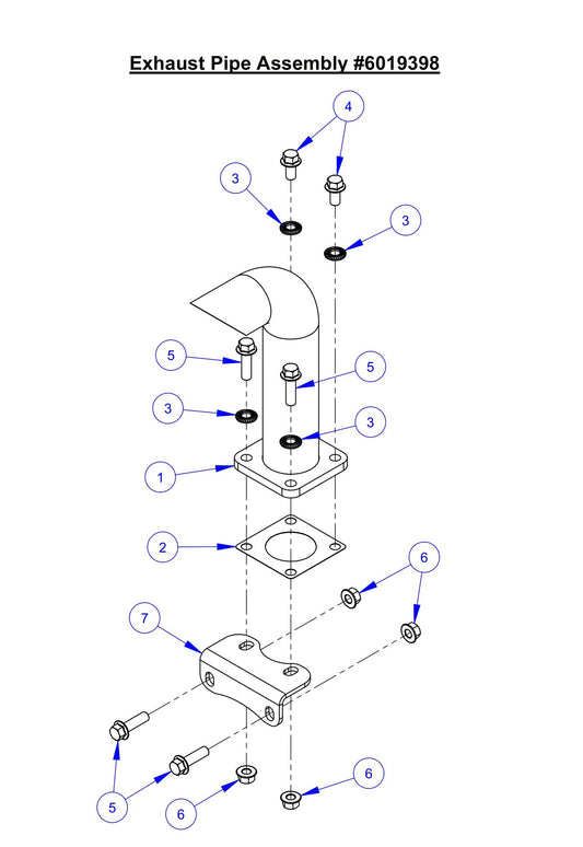 CC6571, CC6571-3 Exhaust Pipe Assembly Parts