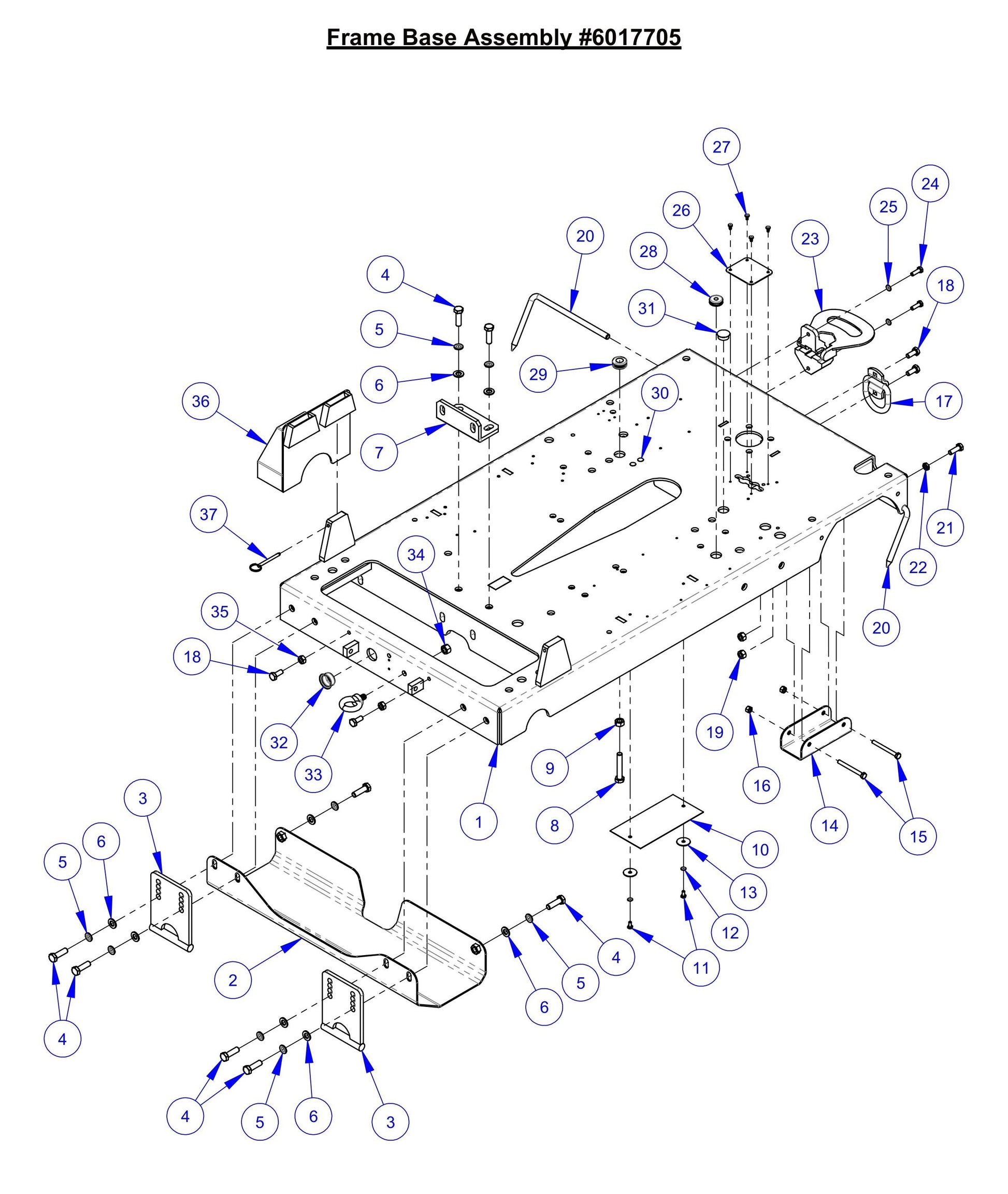CC7574DD Frame Base Assembly Parts