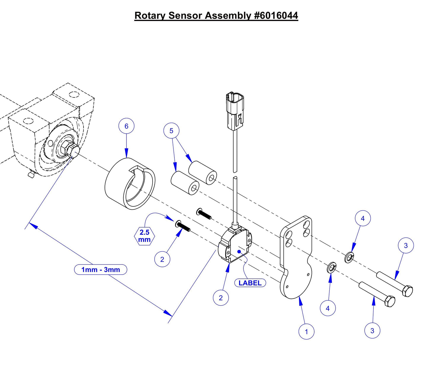 CC7574DD Rotary Sensor Assembly Parts