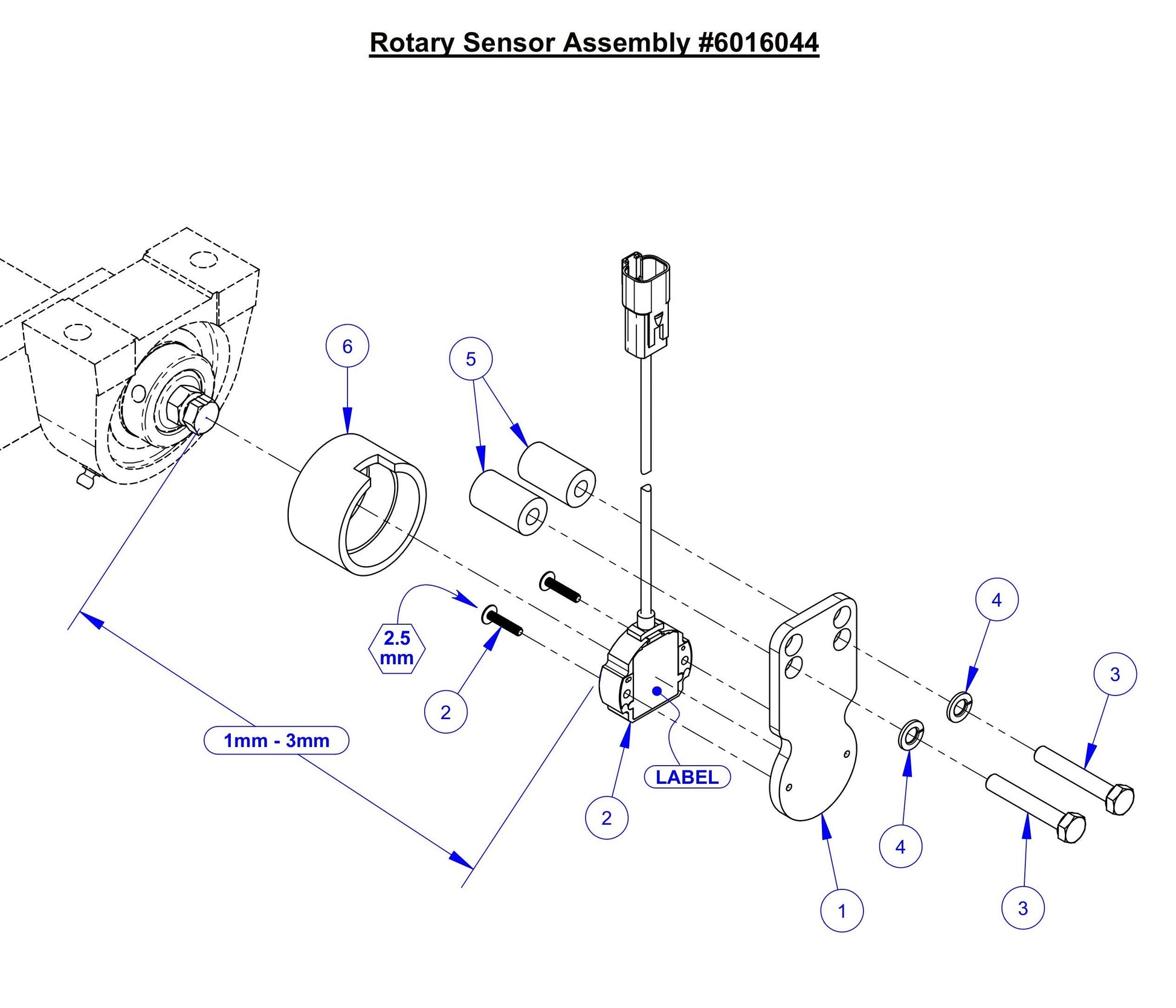 CC7574DD Rotary Sensor Assembly Parts