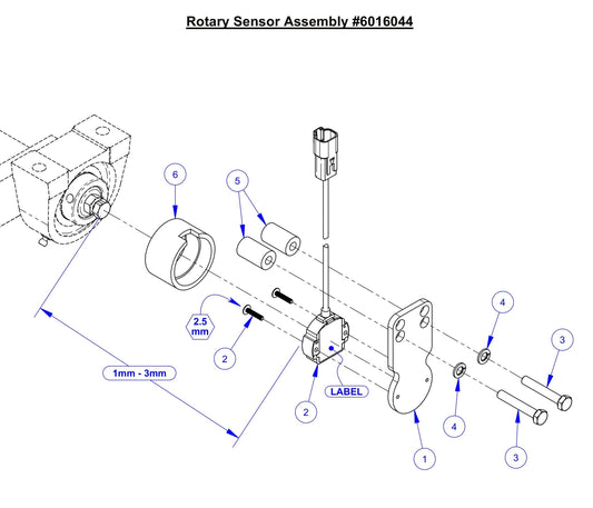 CC7574DD Rotary Sensor Assembly Parts