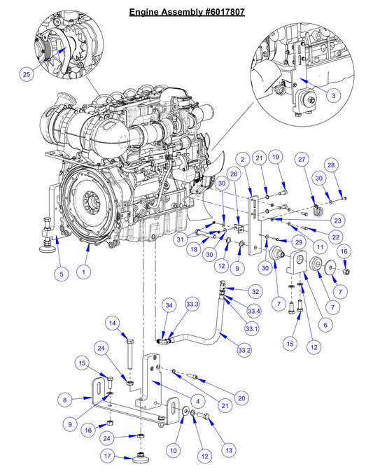 CC7574DD Engine Assembly Parts