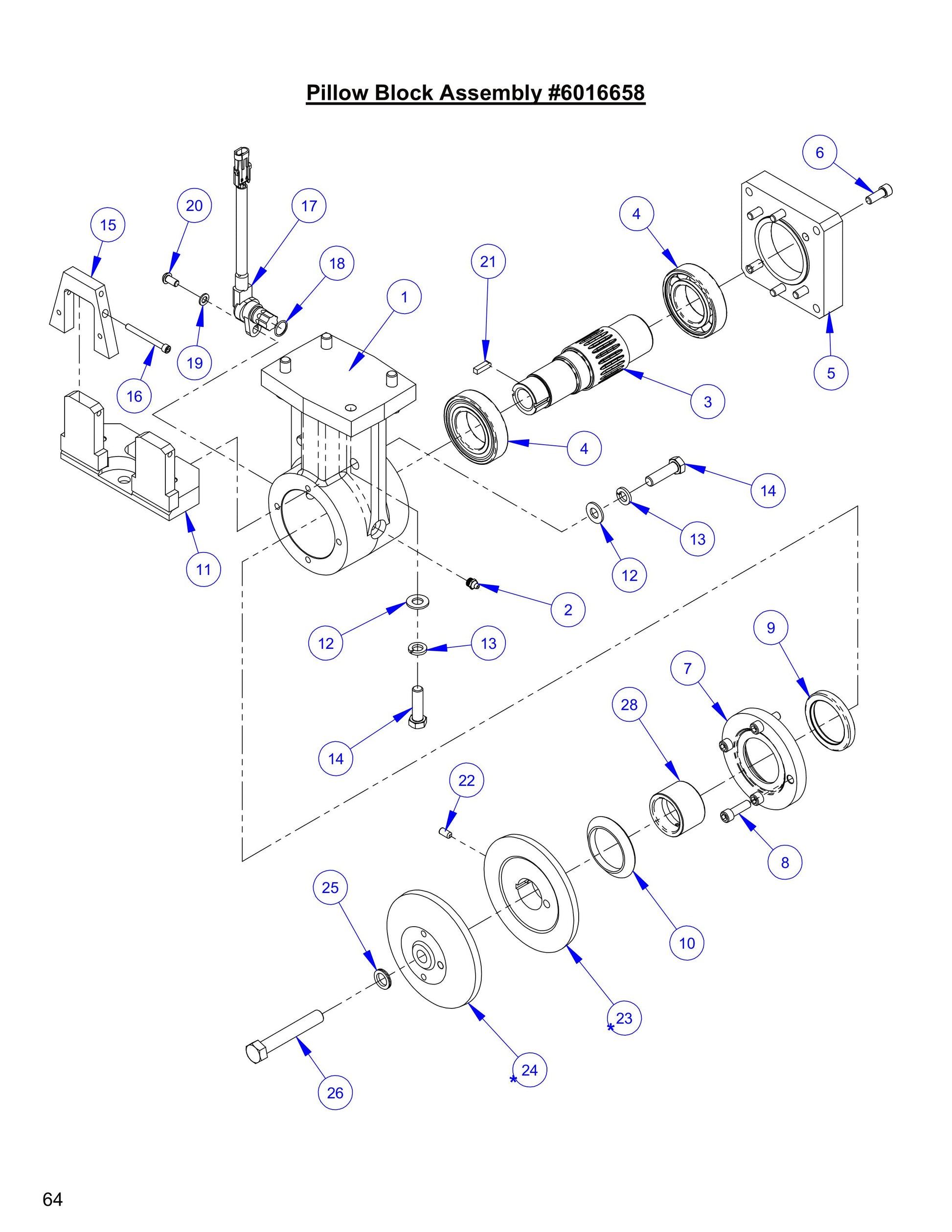 CC8574DD Pillow Block Assembly Parts
