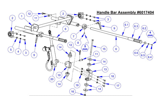 CC9074DKV Handle Bar Assembly Parts