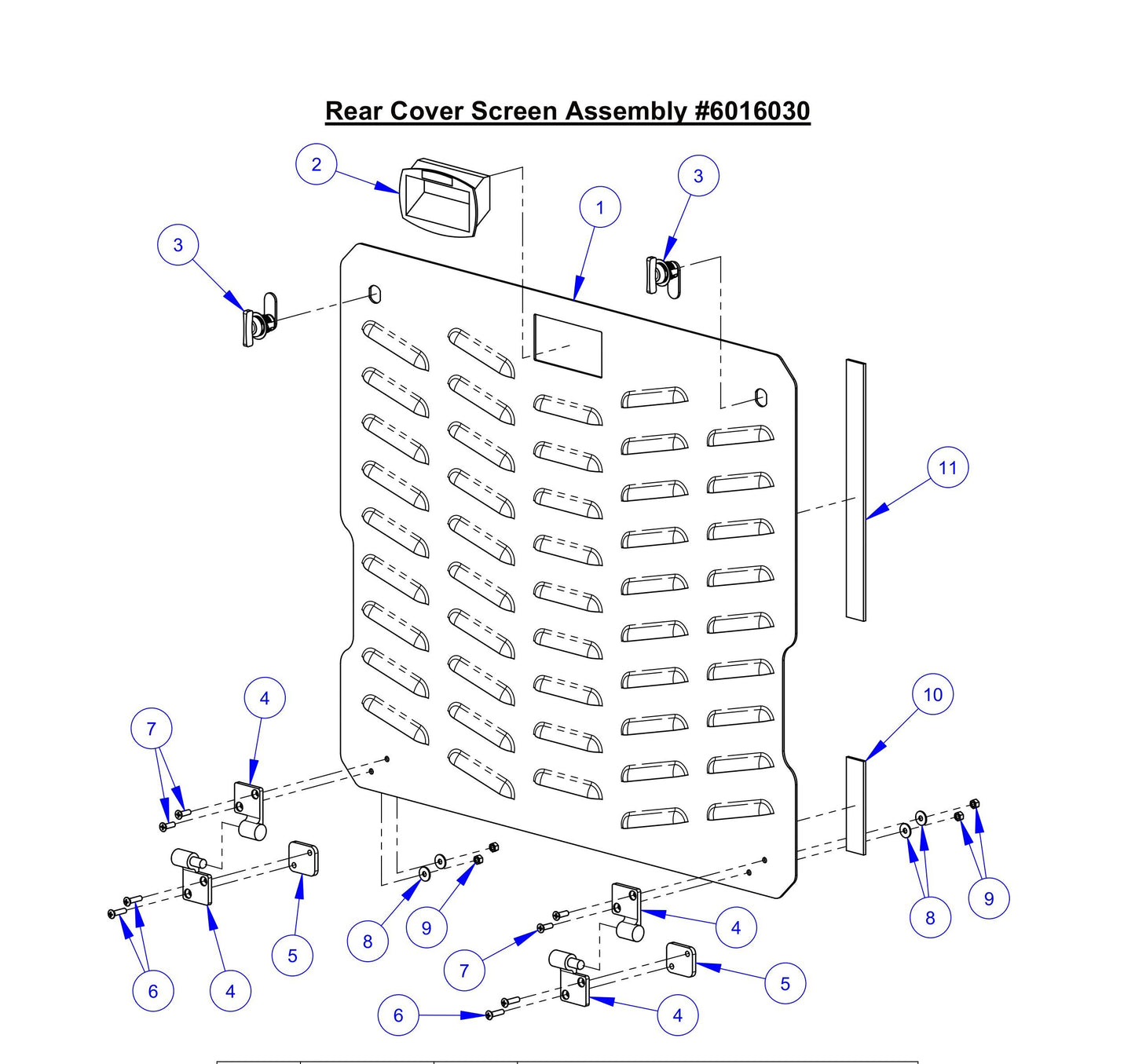 CC9074DK Rear Cover Screen Assembly Parts