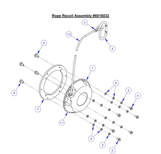 CC9074DKV Rope Recoil Assembly Parts