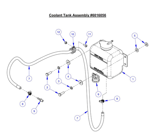 CC9074DKV Coolant Tank Assembly Parts