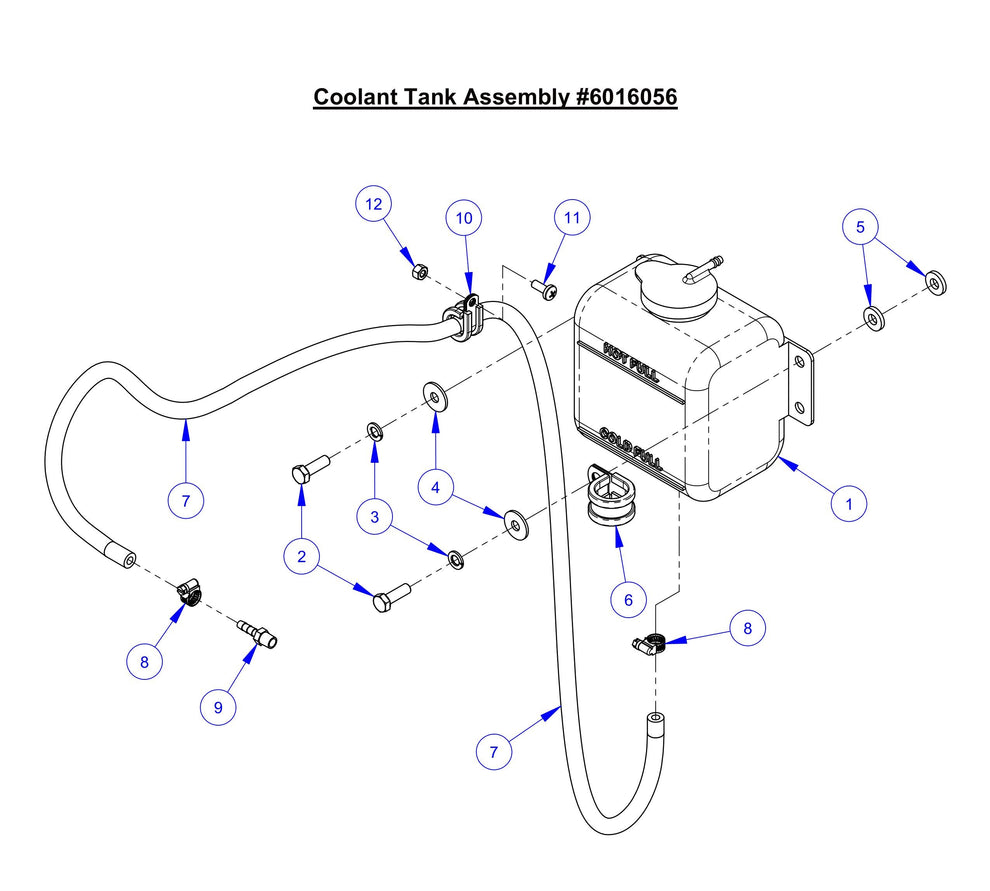CC9074DKV Coolant Tank Assembly Parts