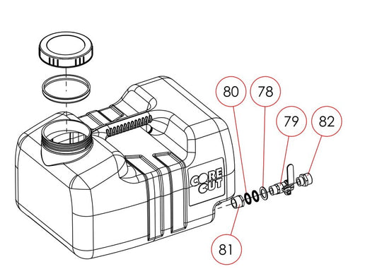 CCE0900  Core Cut Concrete Saw Parts
