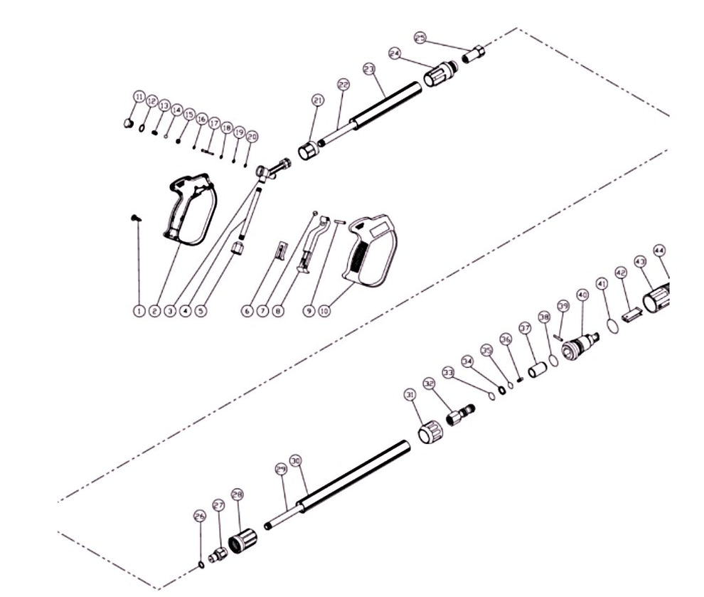 CD-1504-0MHB/0MVB/1MHC/1MVC, CD-2003-0MHB/0MVB/1MHC/1MVC Gun And Lance Assembly Parts by MI-T-M