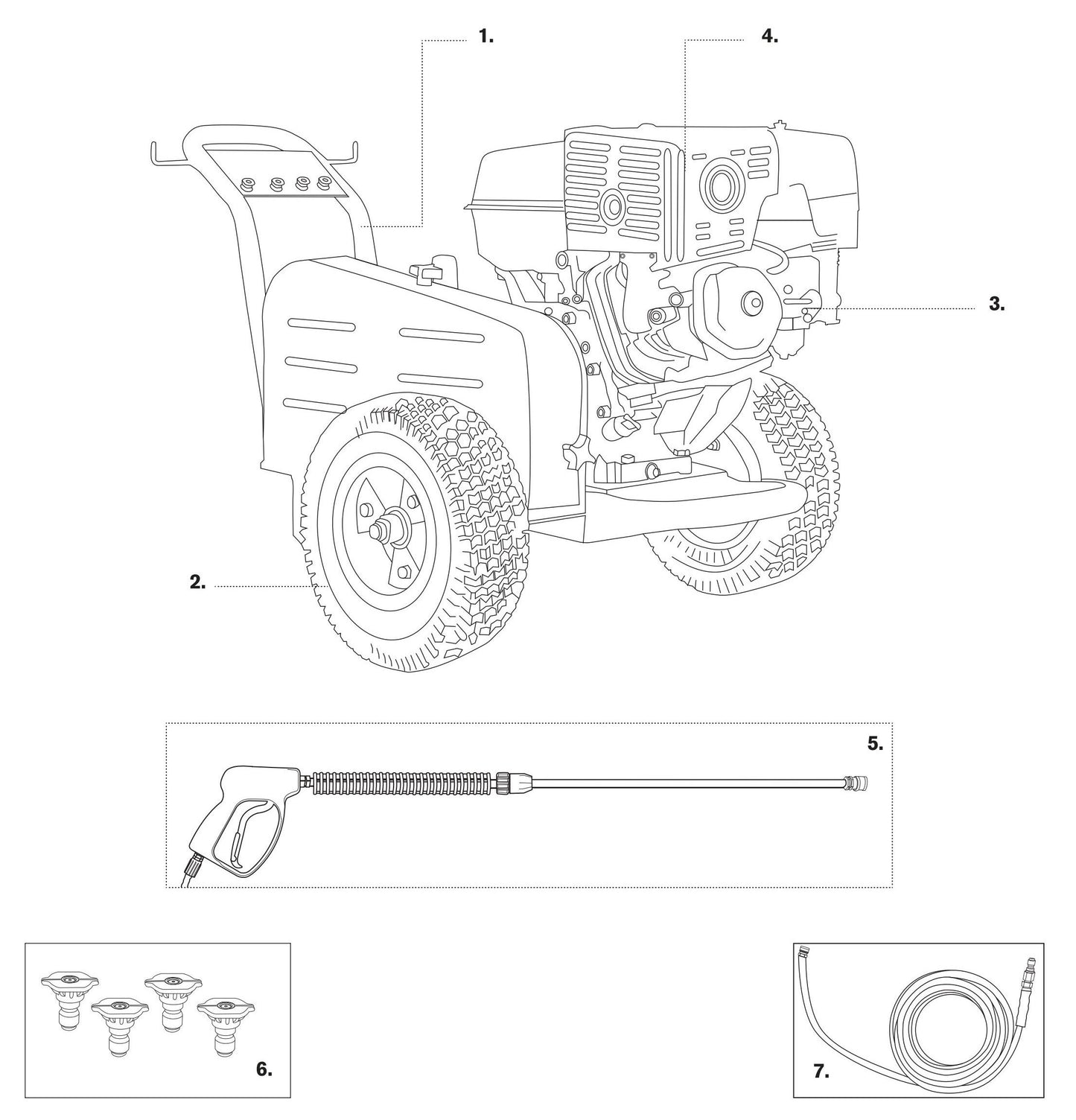 BE CD-3513HWBSCAT Pressure Washer Assembly Parts-1 by BE Power Equipment