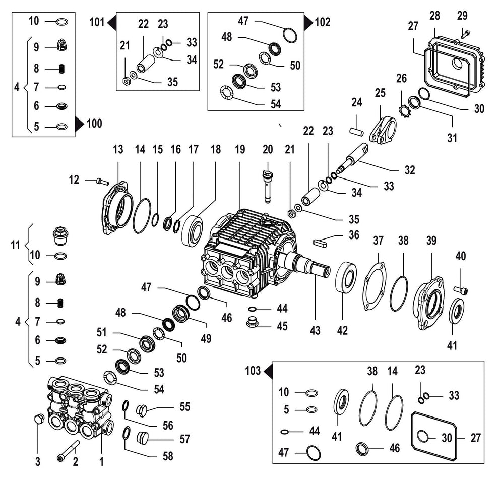 BE CD-4013HWBSCOMA Pressure Washer Assembly Parts-2 by BE Power Equipment