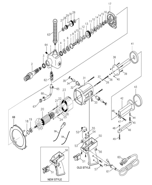 CDM1H Core Drill Assembly Parts