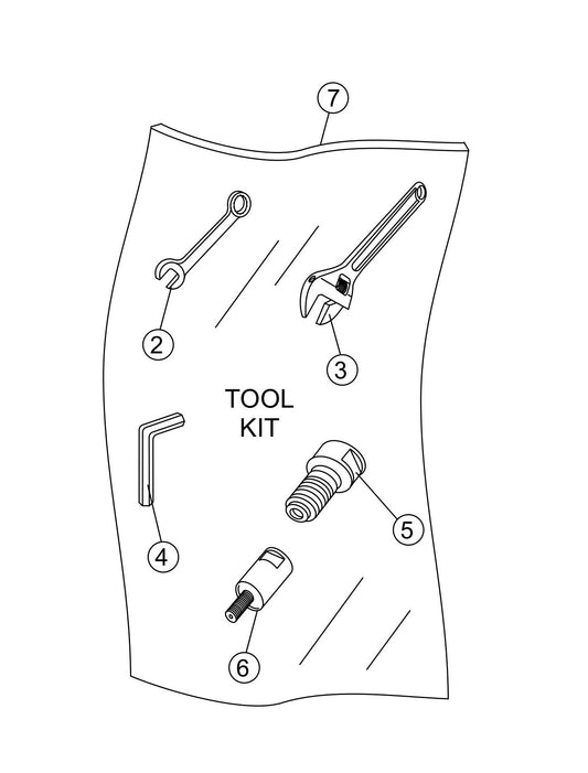 CDM1H Carrying Case/Tools Adapter Assembly Parts