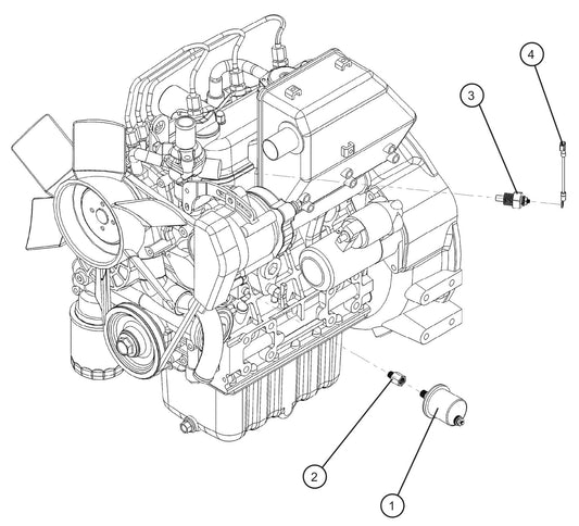 Kubota LSC Sending Unit Assembly Parts For CE V-Series Night Lite Pro II (001PRO2VE15, 09-000001 and Up) Light Towers by Allmand