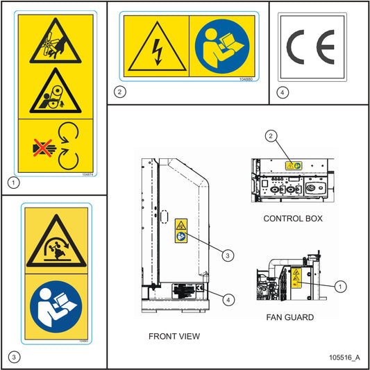 NL Pro II CE Spec Decals (1 of 3) Assembly Parts For CE V-Series Night Lite Pro II (001PRO2VE15, 09-000001 and Up) Light Towers by Allmand