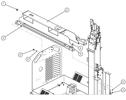Vertical Tower Trailer Components (3 of 3) Assembly Parts For CE V-Series Night Lite Pro II (001PRO2VE15, 09-000001 and Up) Light Towers by Allmand