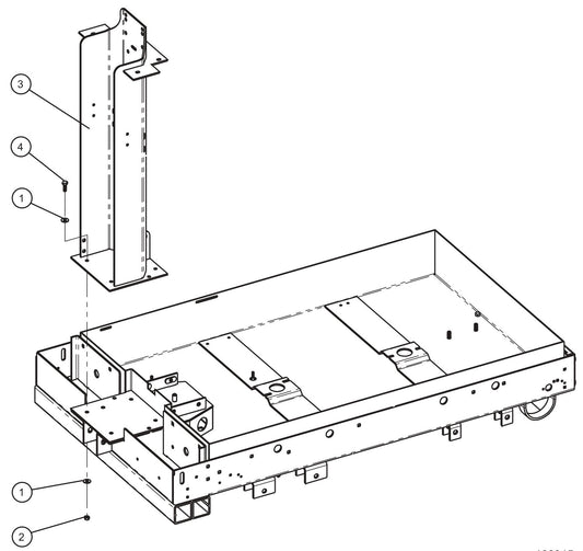 Tower Pedestal Assembly Parts For CE V-Series Night Lite Pro II (001PRO2VE15, 09-000001 and Up) Light Towers by Allmand