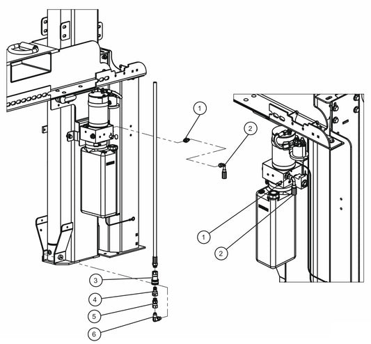 Quick Disconnect Vertical Tower Connector Assembly Parts For CE V-Series Night Lite Pro II (001PRO2VE15, 09-000001 and Up) Light Towers by Allmand