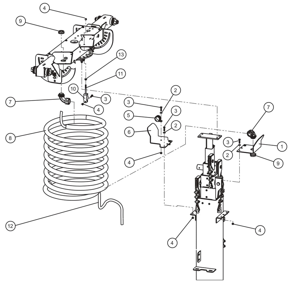 Nycoil Cord Assembly Parts For CE V-Series Night Lite Pro II (001PRO2VE15, 09-000001 and Up) Light Towers by Allmand