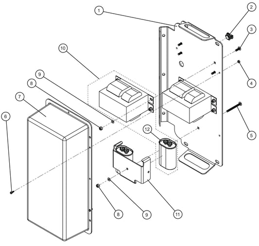 1000W 50Hz Ballast Assembly Parts For CE V-Series Night Lite Pro II (001PRO2VE15, 09-000001 and Up) Light Towers by Allmand