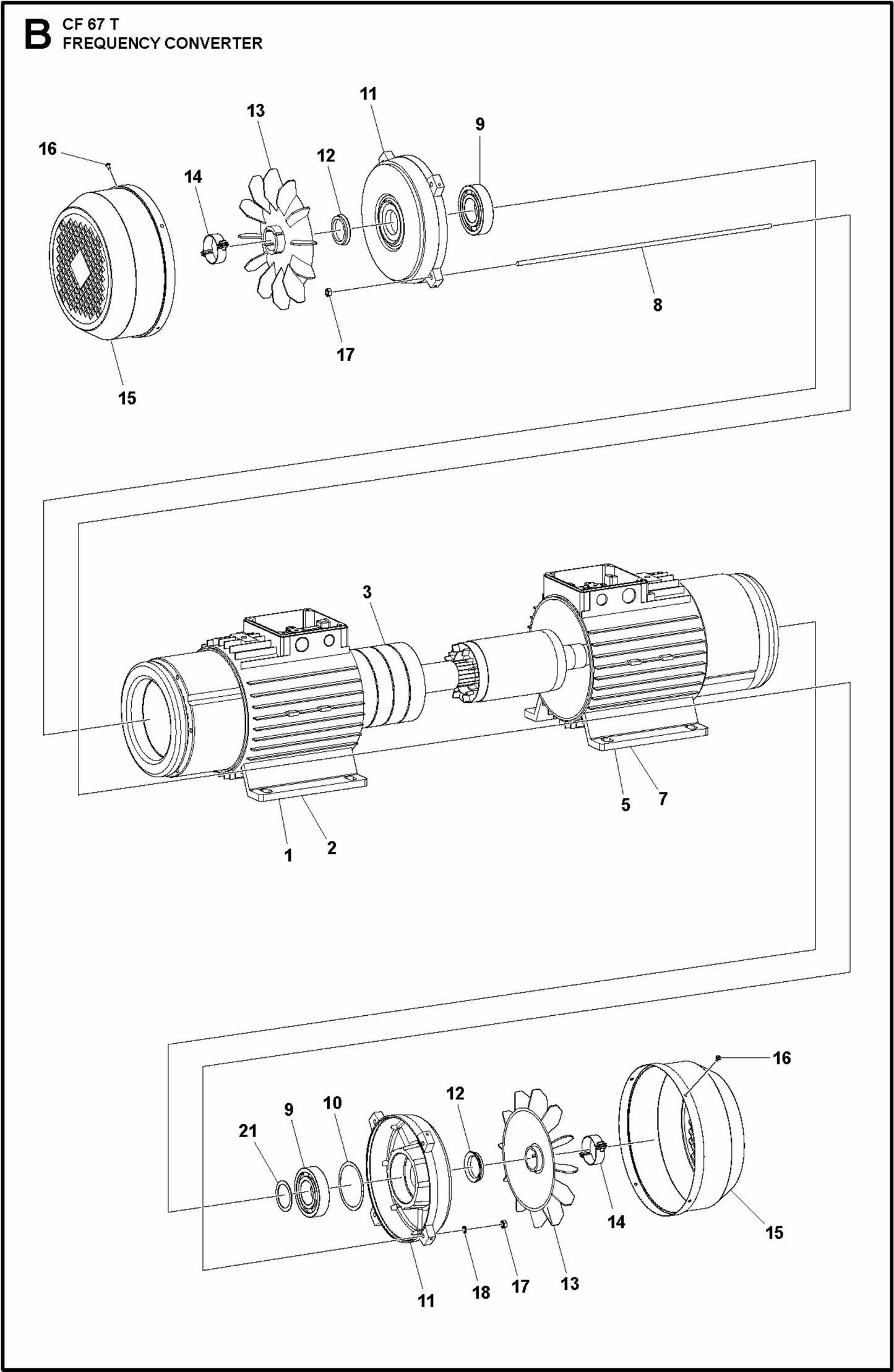 CF 67 T Frequency Converter Assembly Parts
