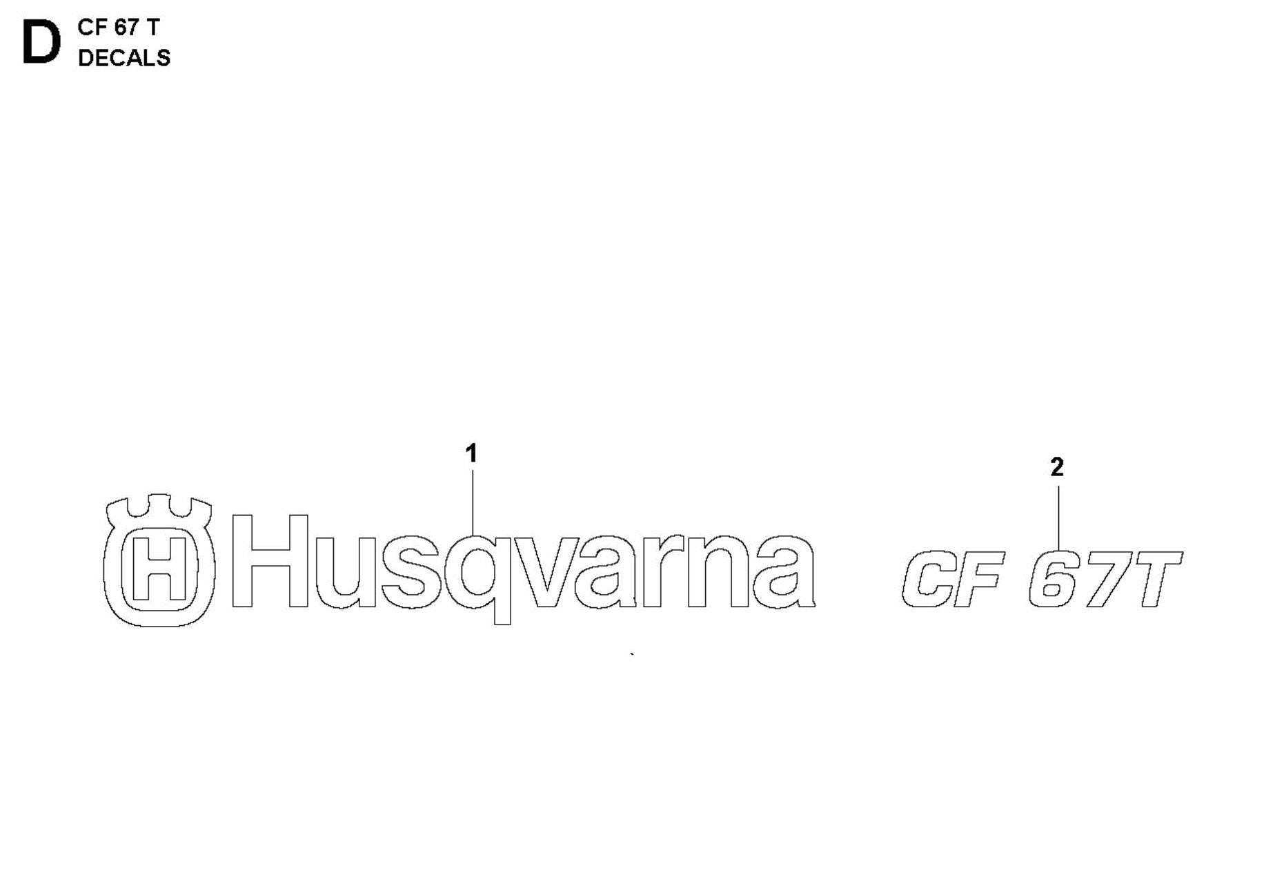 CF 67 T Decals Assembly Parts