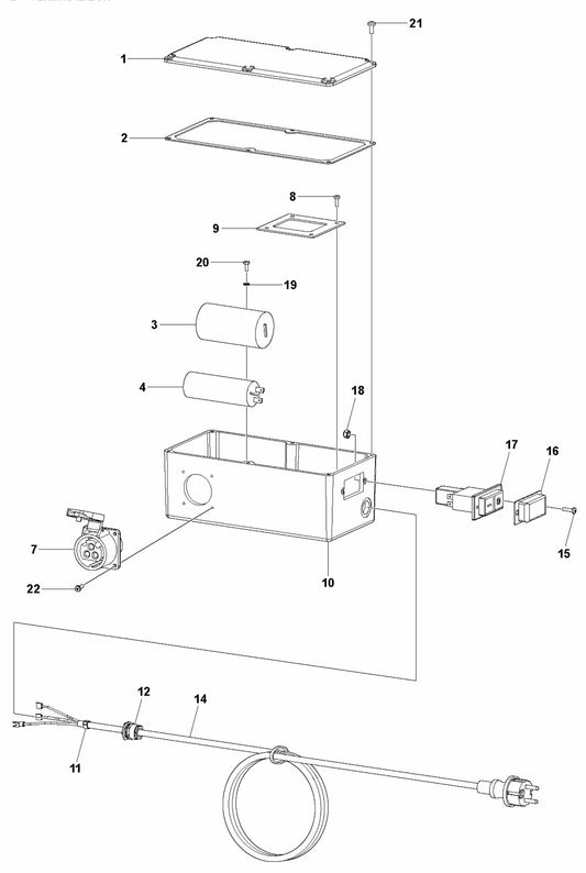 CF 11 M Terminal Box Assembly Parts by Husqvarna